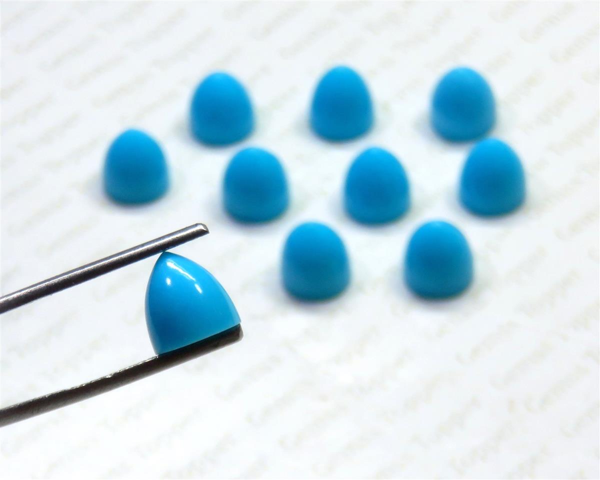 Sleeping Beauty Turquoise 10x10 mm Bullet Cabochon